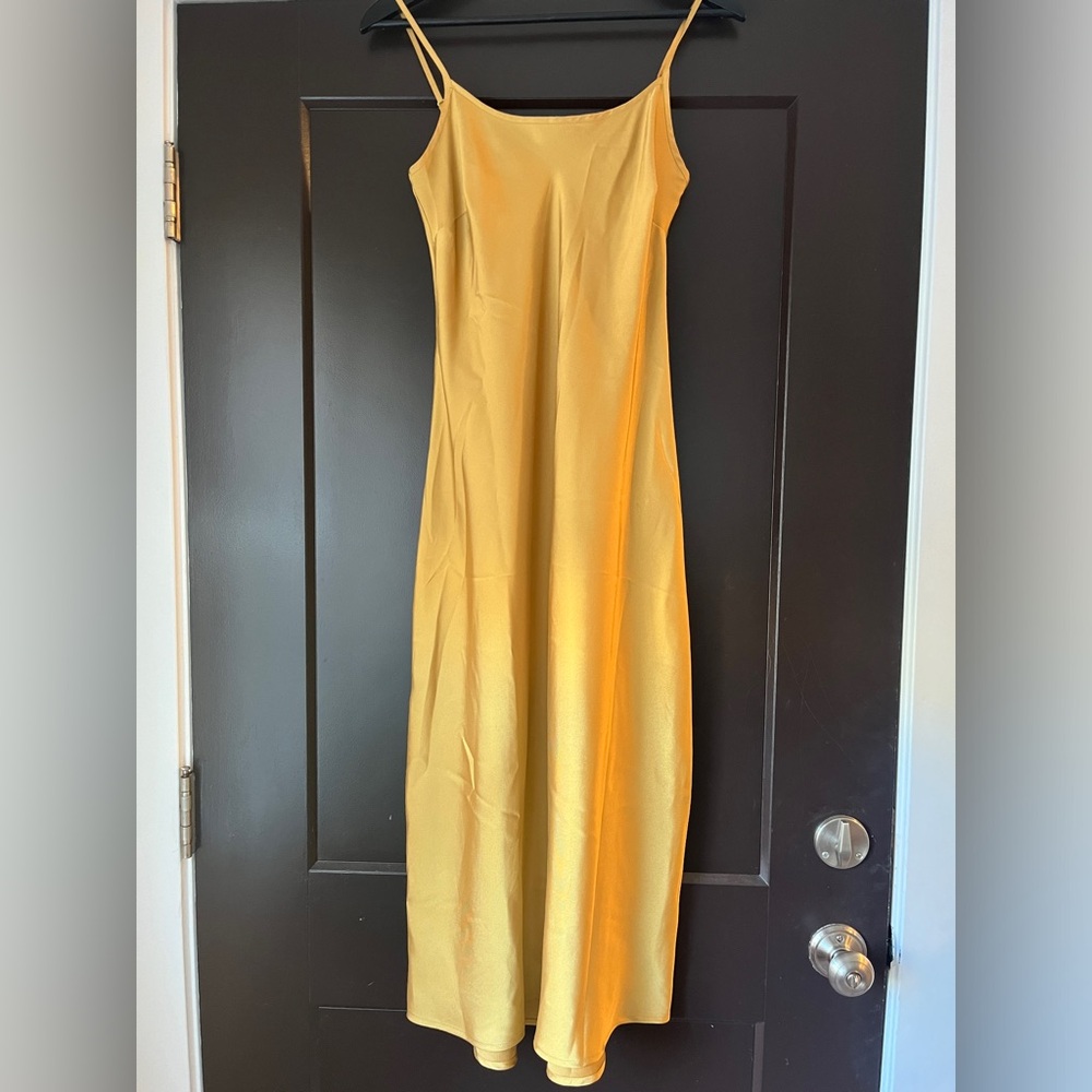 Levi’s gold slip dress